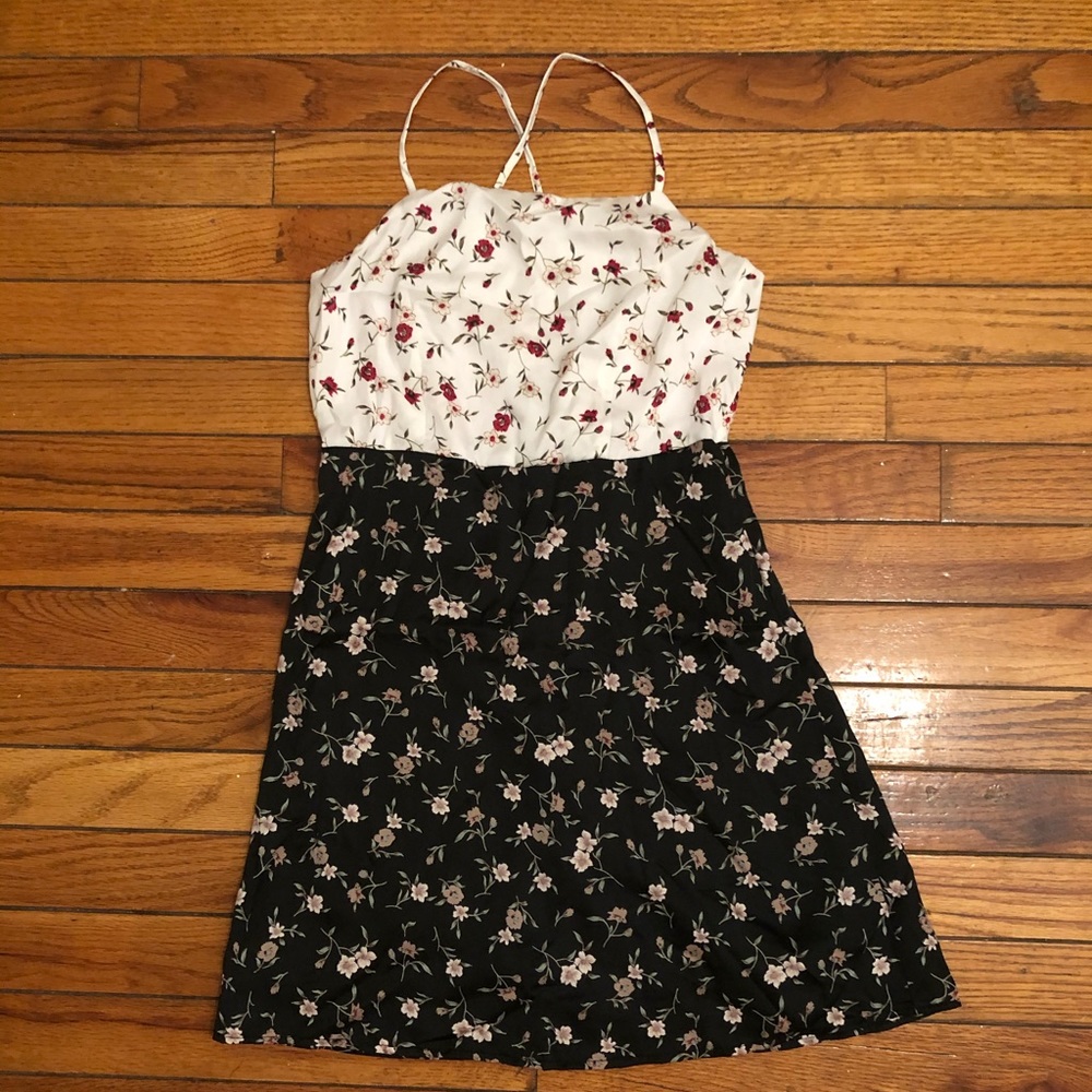 Floral summer spaghetti strap dress